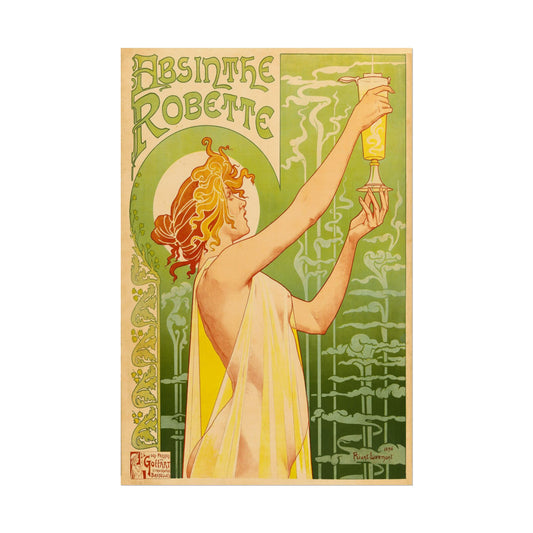 Absinthe Robette Advert poster by Henri Privat-Livemont - 12x18 inch print
