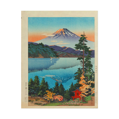 Lake Ashi in the Hakone Hills in Early Autumn poster by Tsuchiya Koitsu - 11x14 inch print