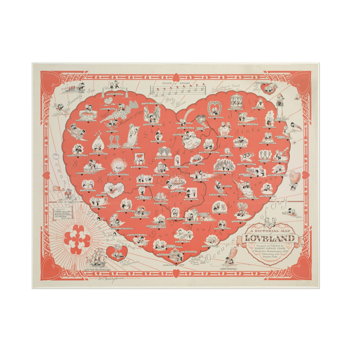 Pictorial Map of Loveland 14″×11″
