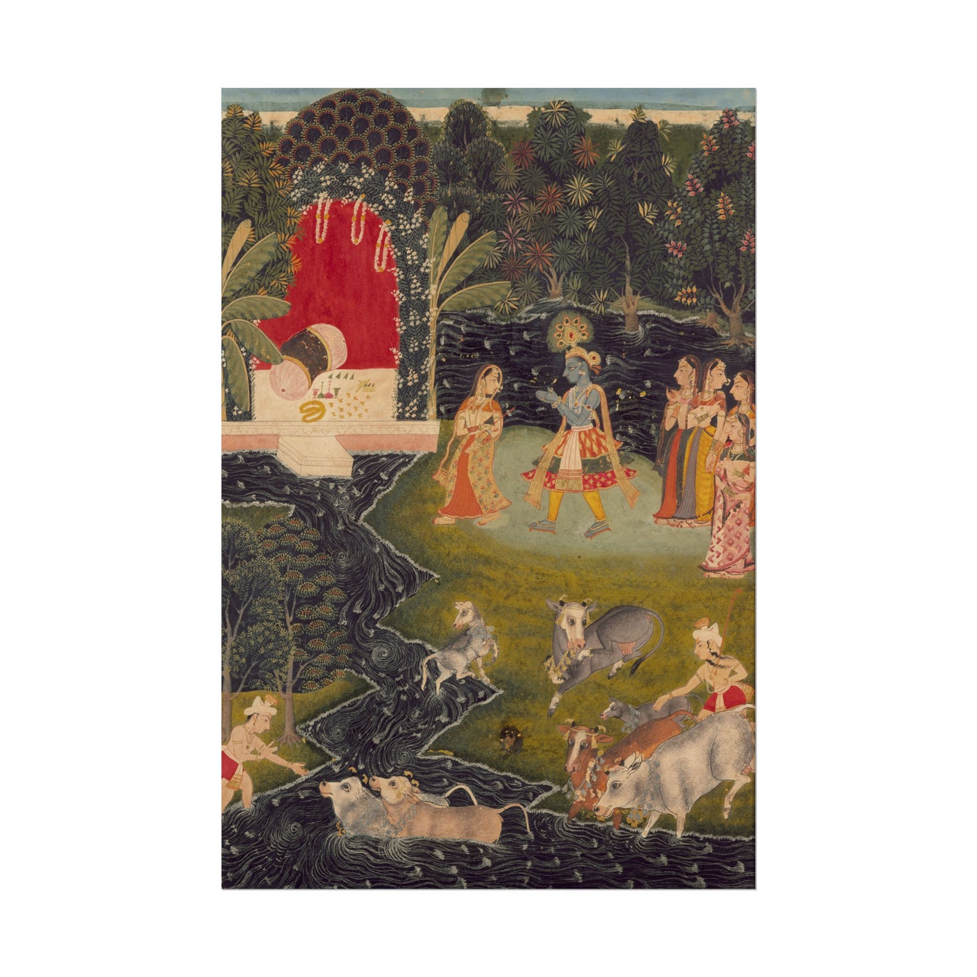Dalliance in Vrindavan 12″×18″