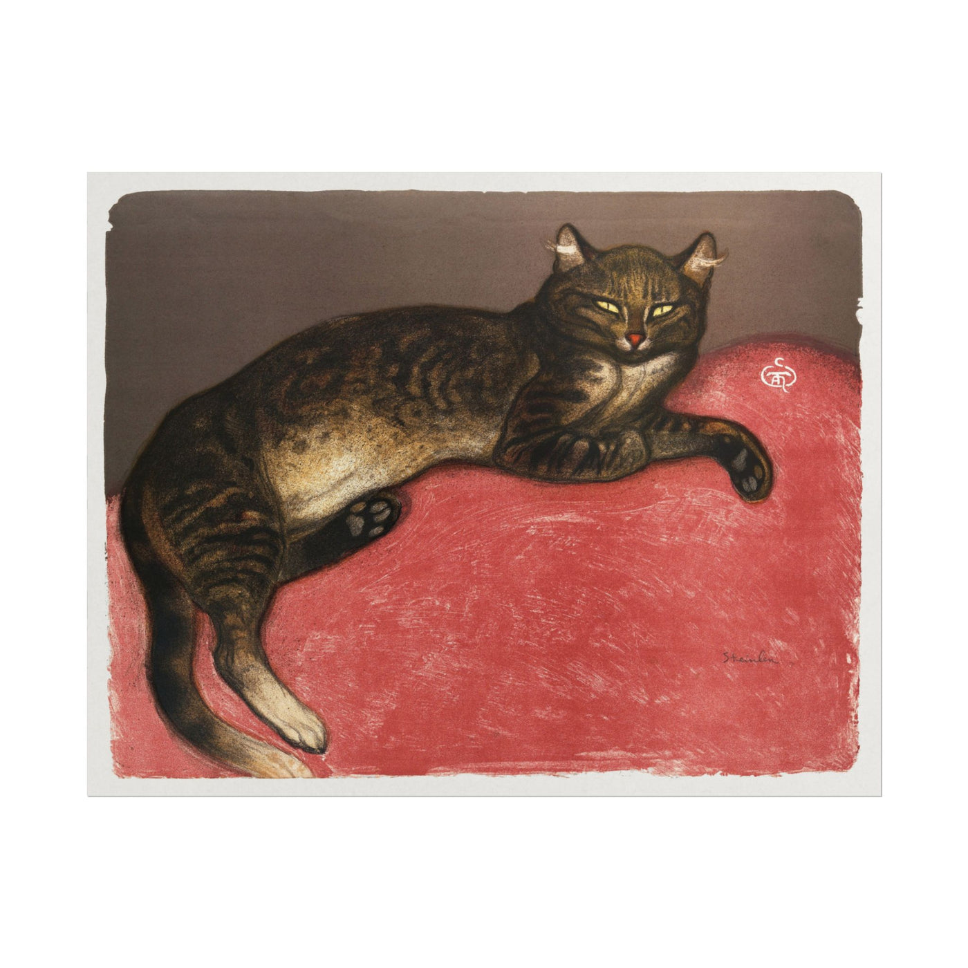 Cat on Cushion 14″×11″