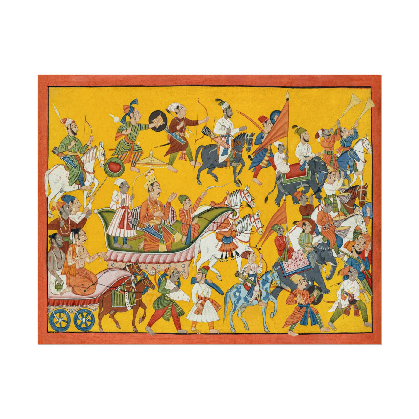 King Dasaratha and Retinue 14″×11″