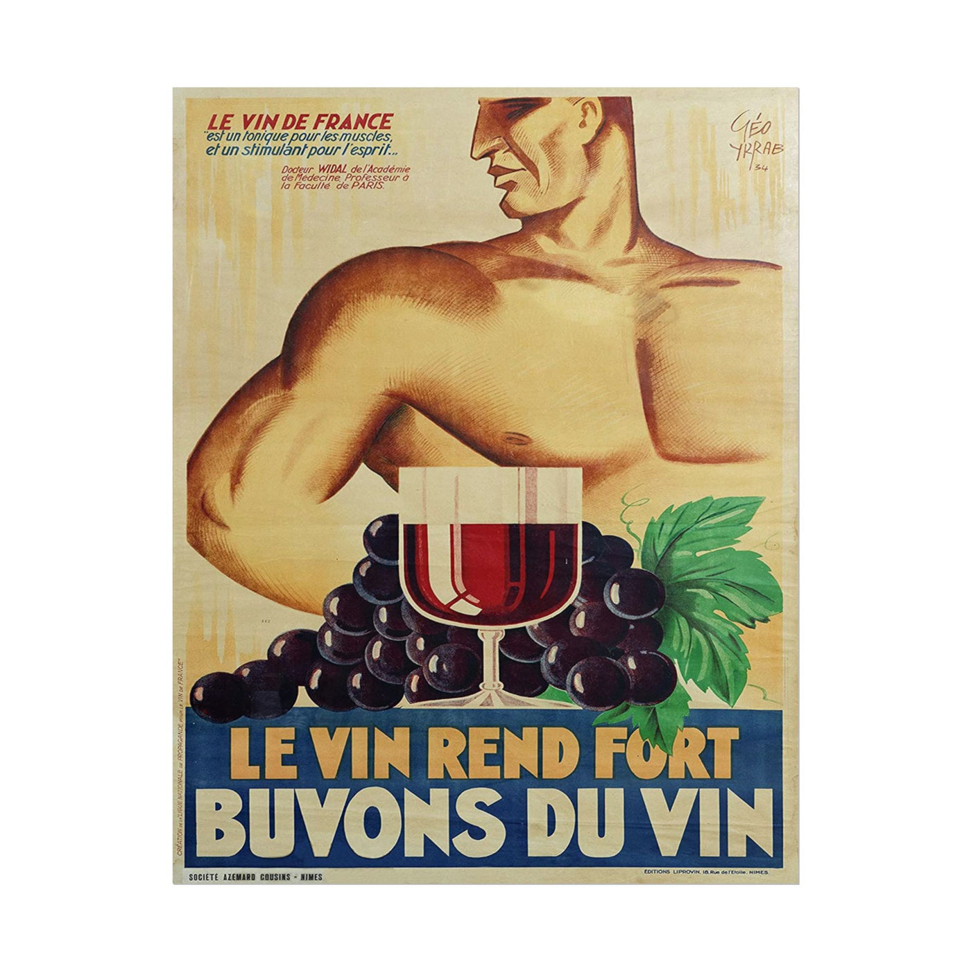 Buvons Du Vin - French Advert 11″×14″