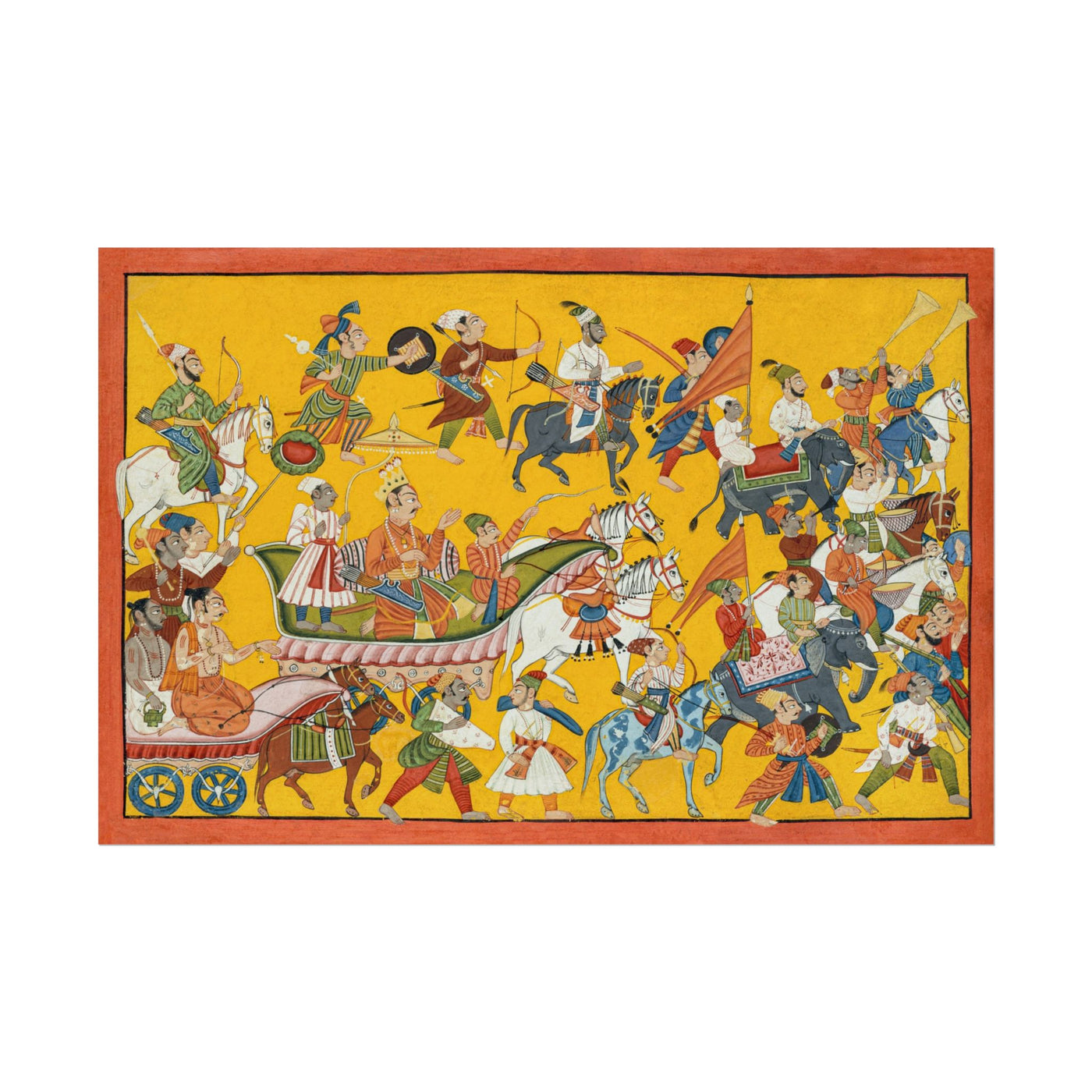 King Dasaratha and Retinue 18″×12″