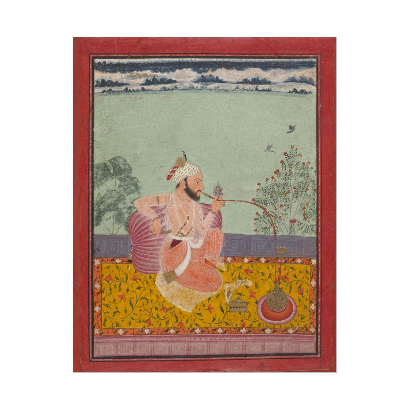 A Raja Smoking a Hookah 11″×14″