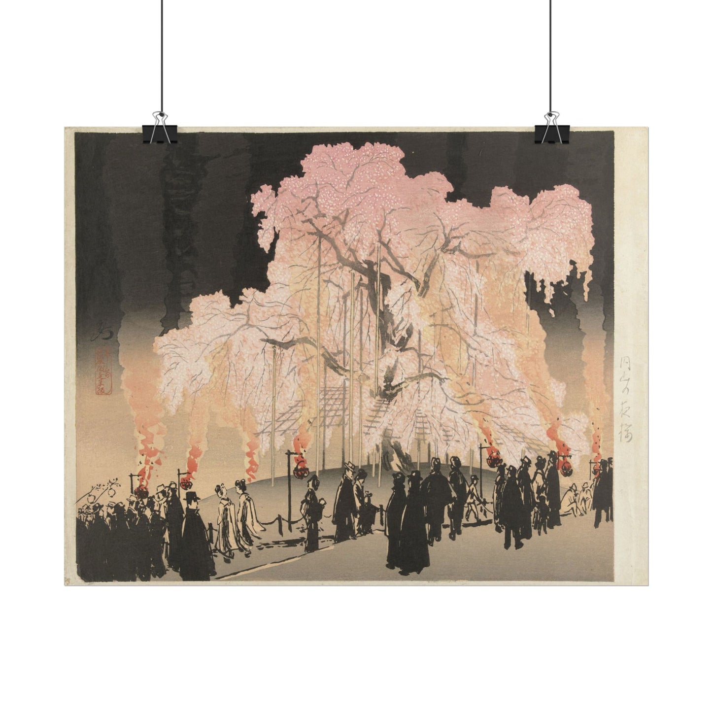 Evening Cherry Blossoms Print