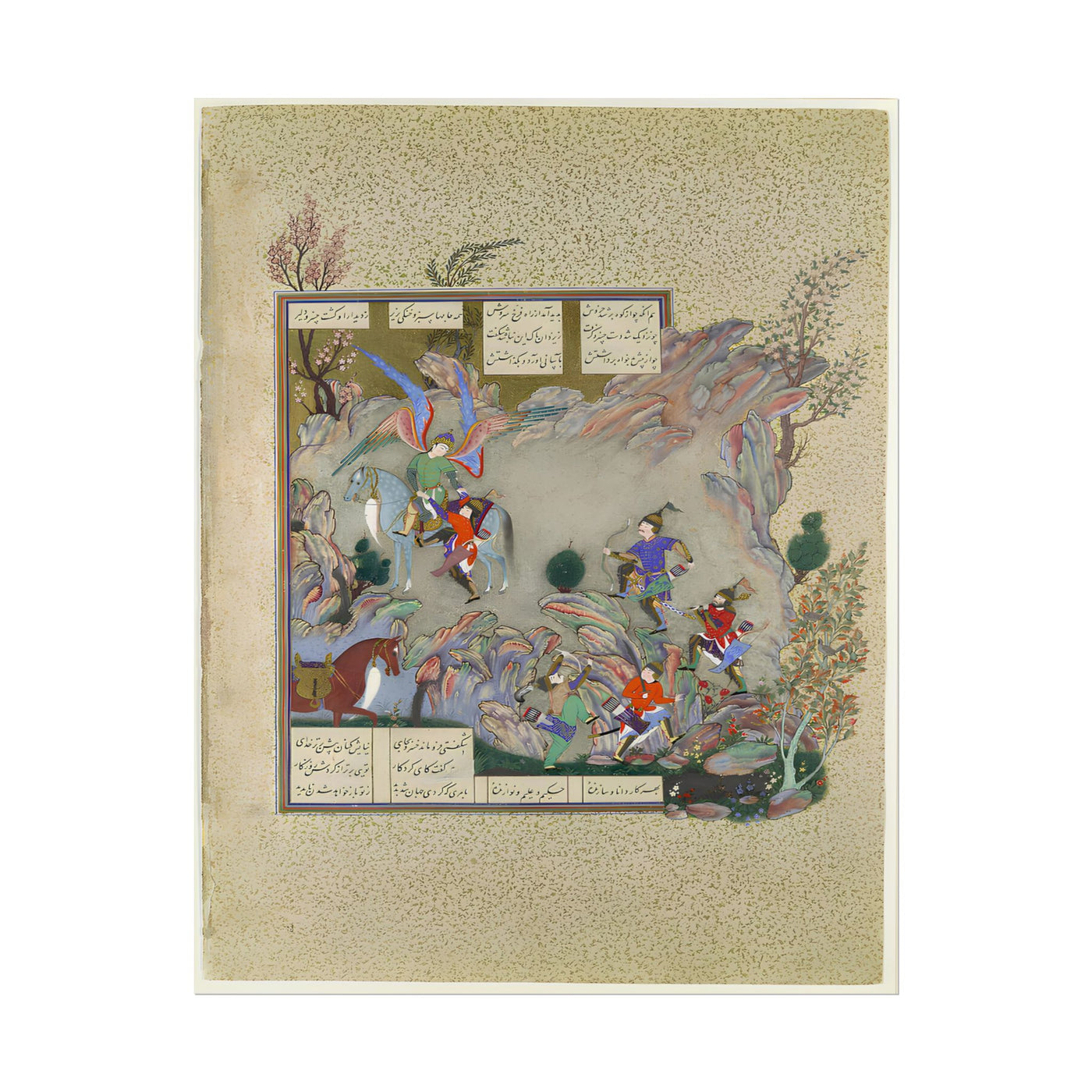 The Angel Surush Rescues Khusrau Parviz 11″×14″