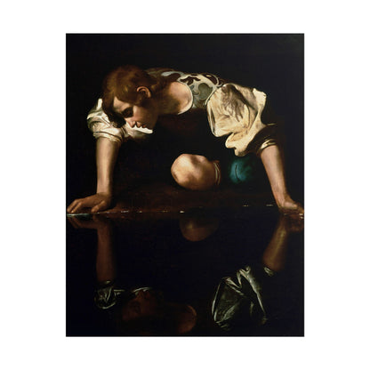 Narcissus poster by Caravaggio  - 11x14 inch print