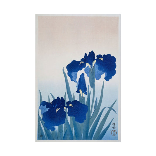 Iris Flowers poster by Ohara Koson - 12x18 inch print