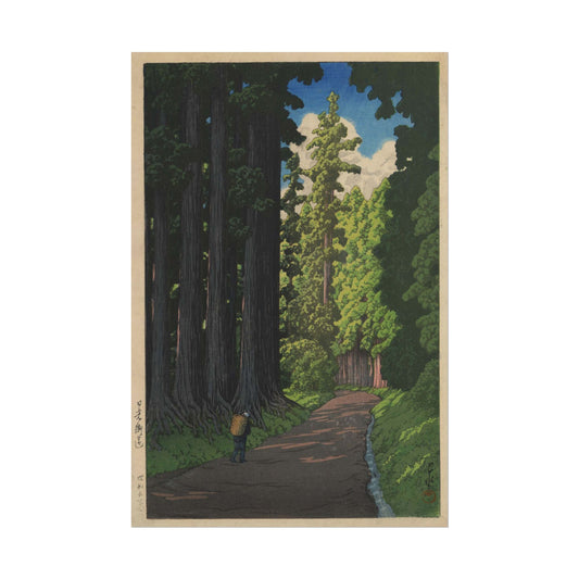 Road to Nikko poster by Kawase Hasui - 12x18 inch print