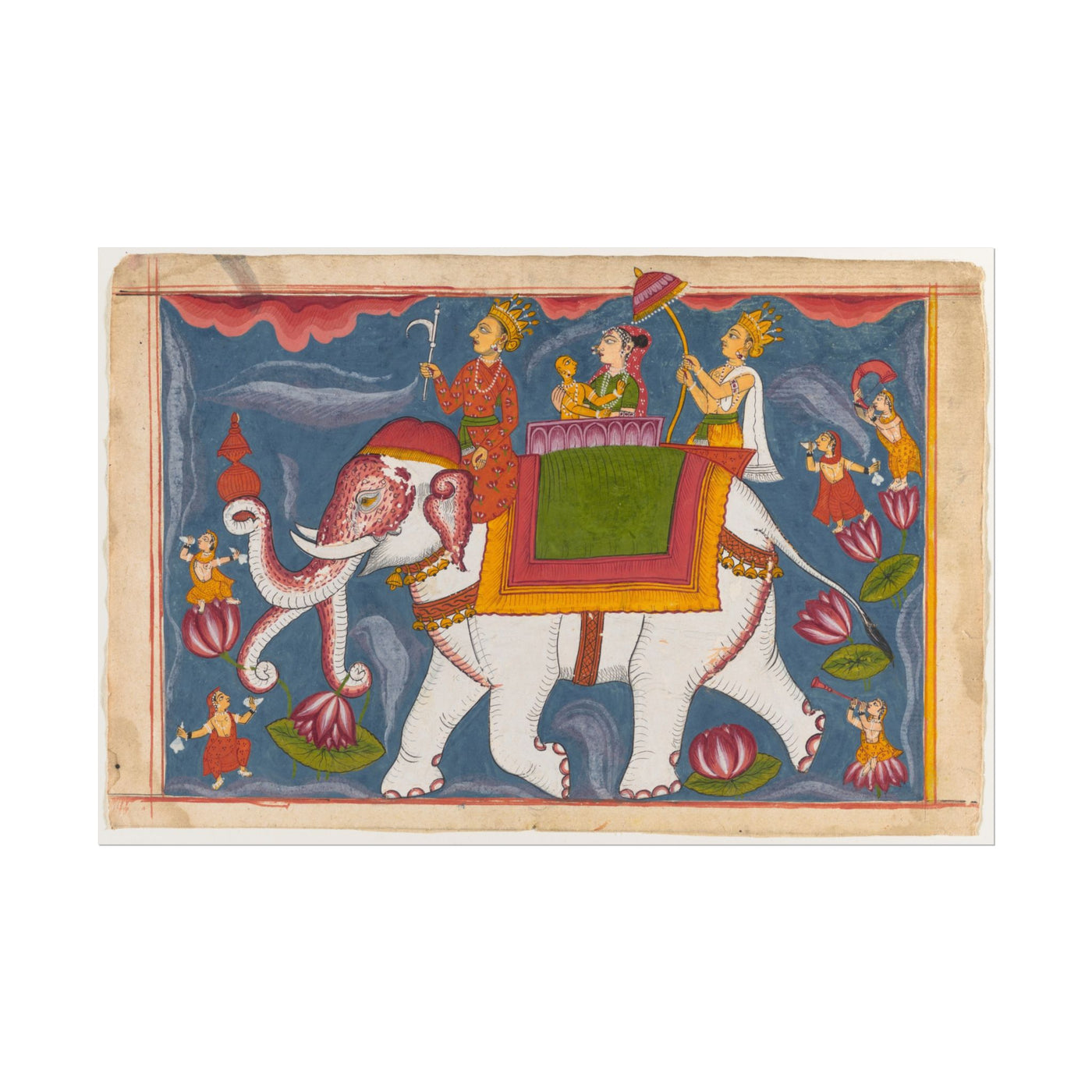 Indra Conveying Jina Rishabhanatha on Airavata 18″×12″