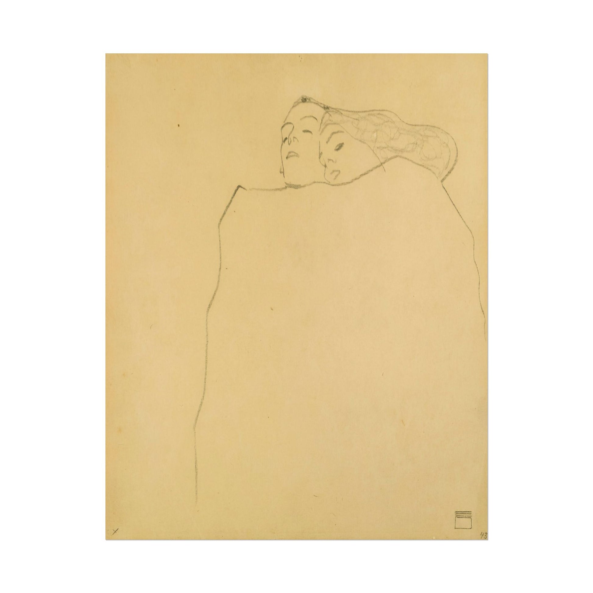 Sleeping Couple poster by Egon Schiele  - 11x14 inch print