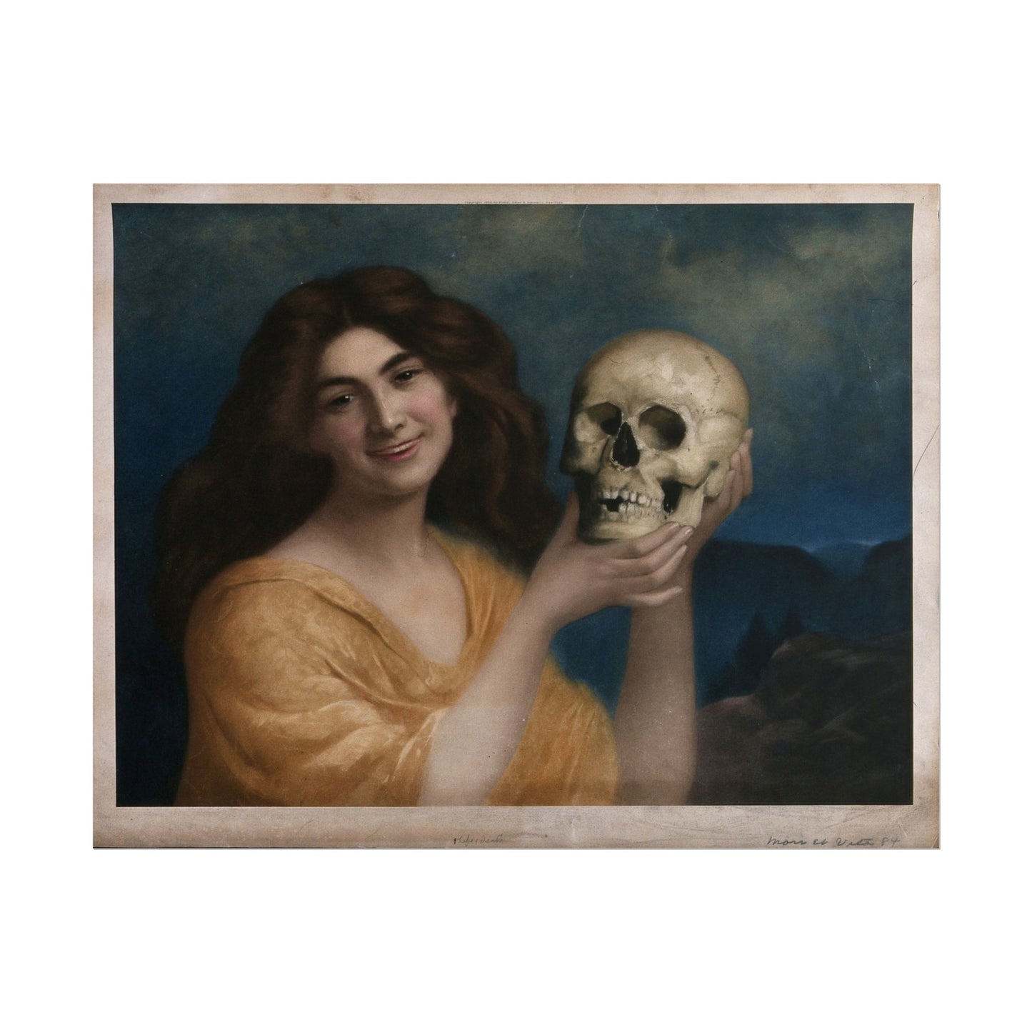 Young Woman with Skull