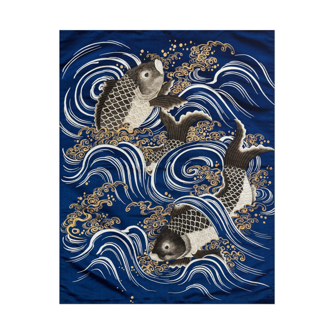 Fukusa with Carp in Waves during Meij period 11″×14″