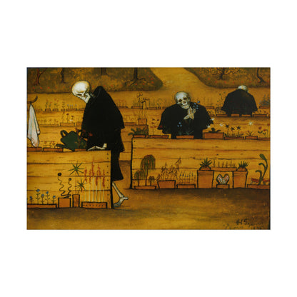 The Garden of Death Painting poster by Hugo Simberg  - 12x18 inch print