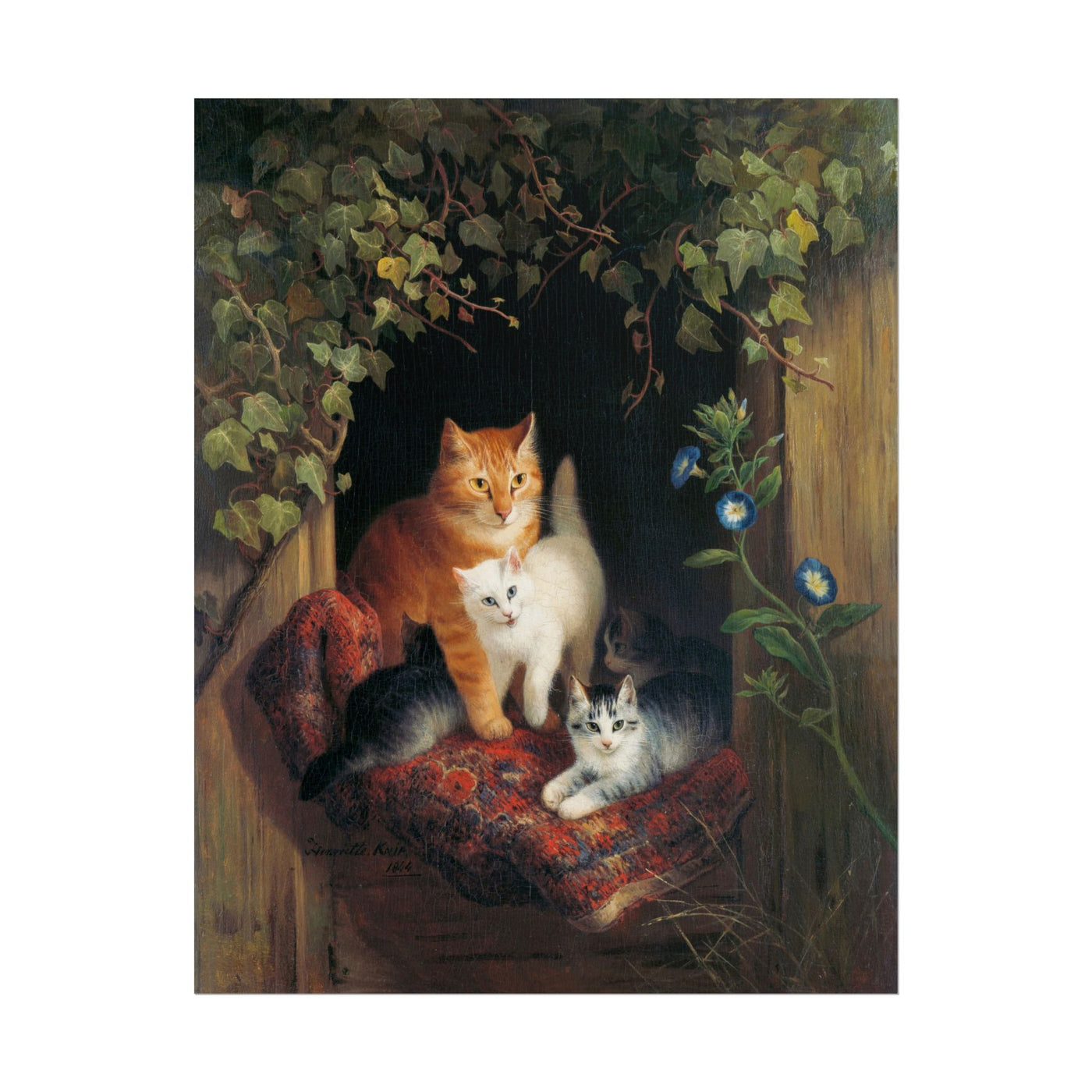 Cat and Kittens 11″×14″