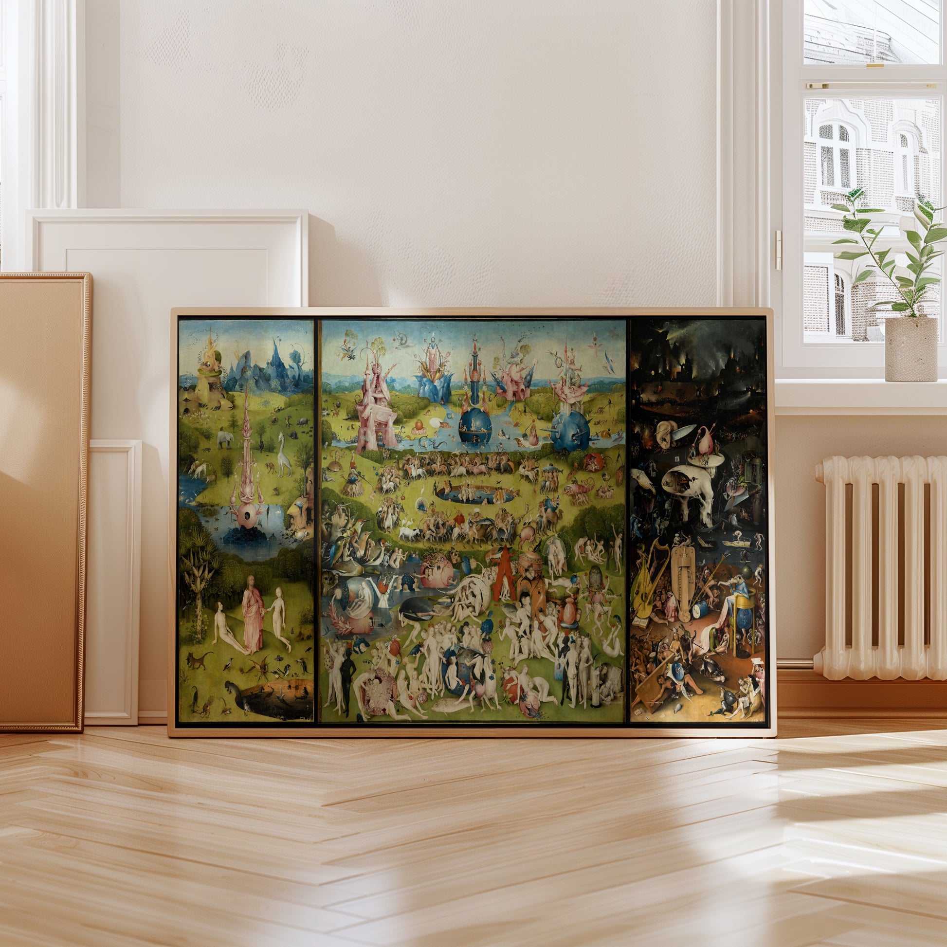The Garden of Earthly Delights poster by Hieronymus Bosch - Neutral room decor with framed print