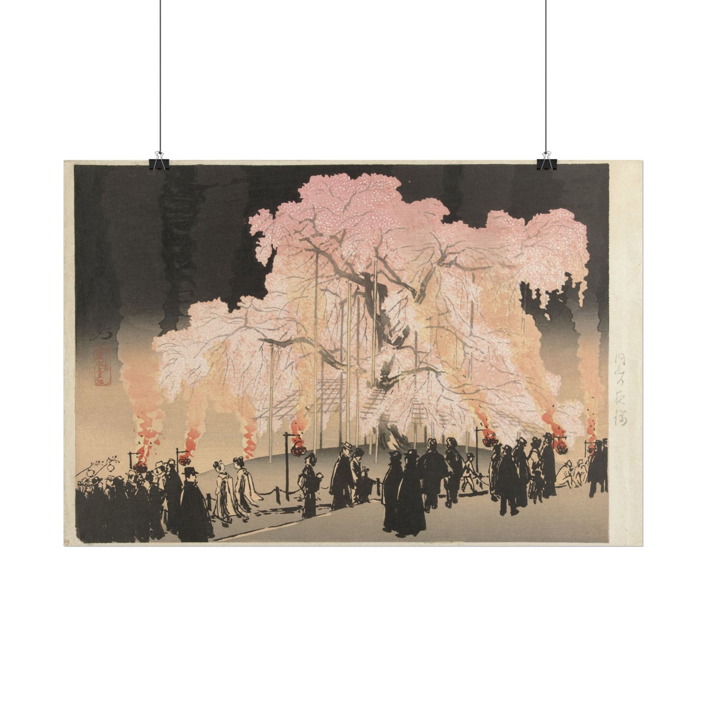Evening Cherry Blossoms Print