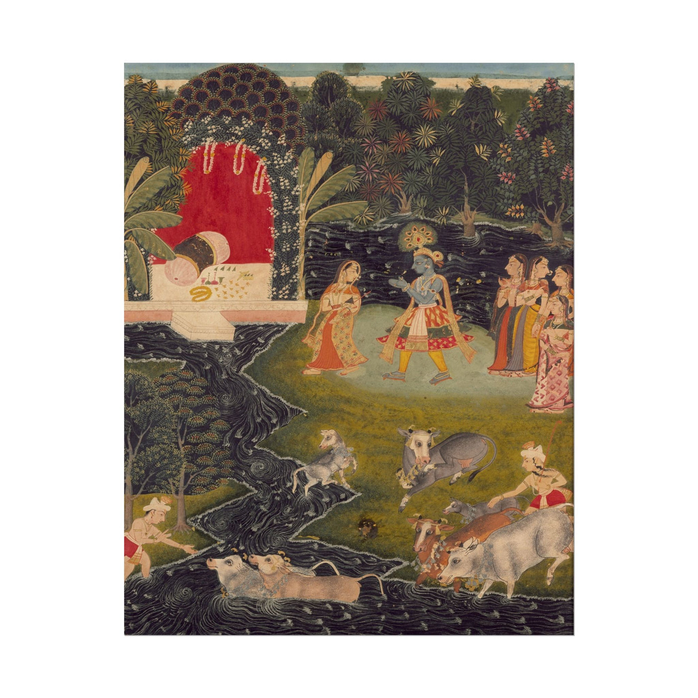 Dalliance in Vrindavan 11″×14″