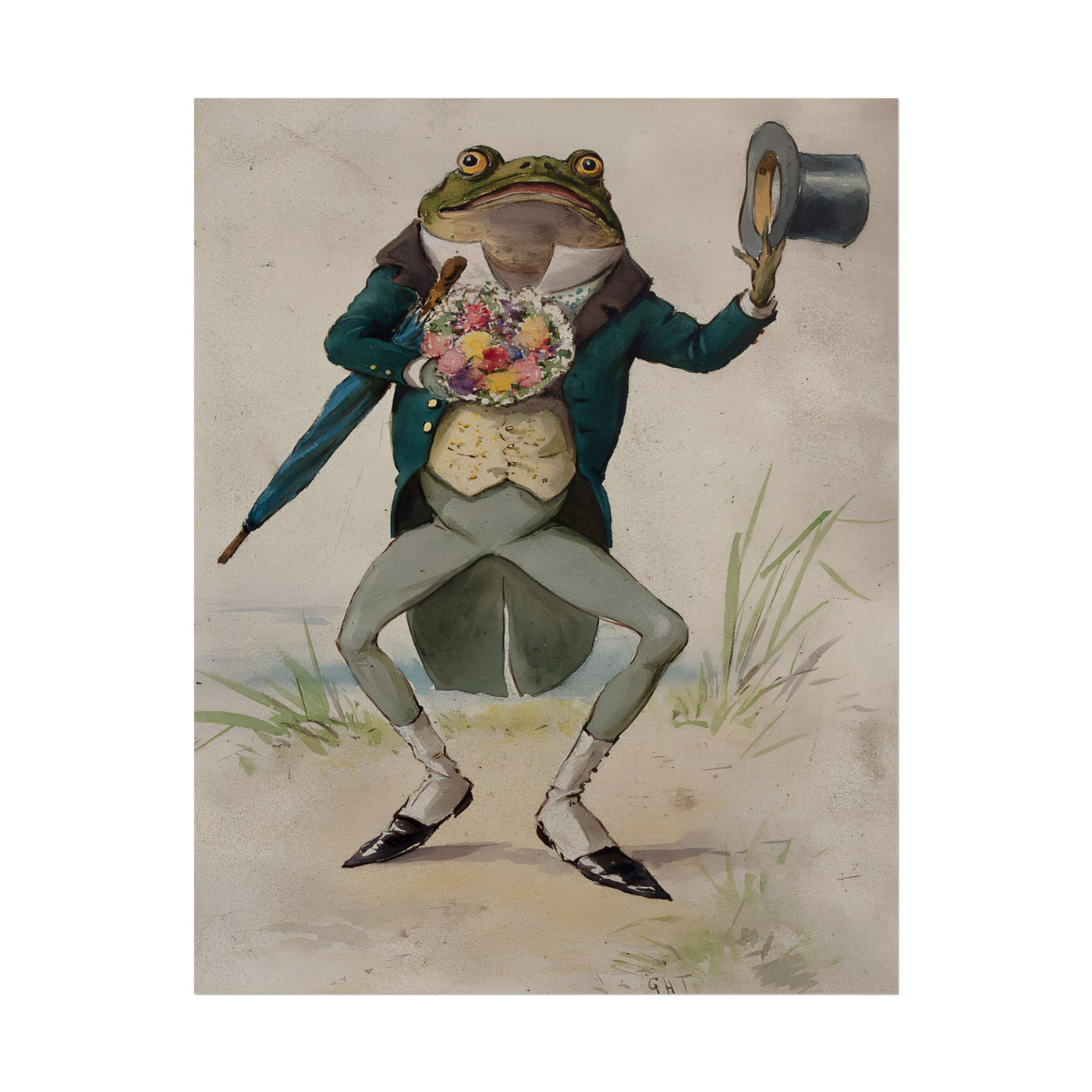 A Toad in Morning Dress 11″×14″