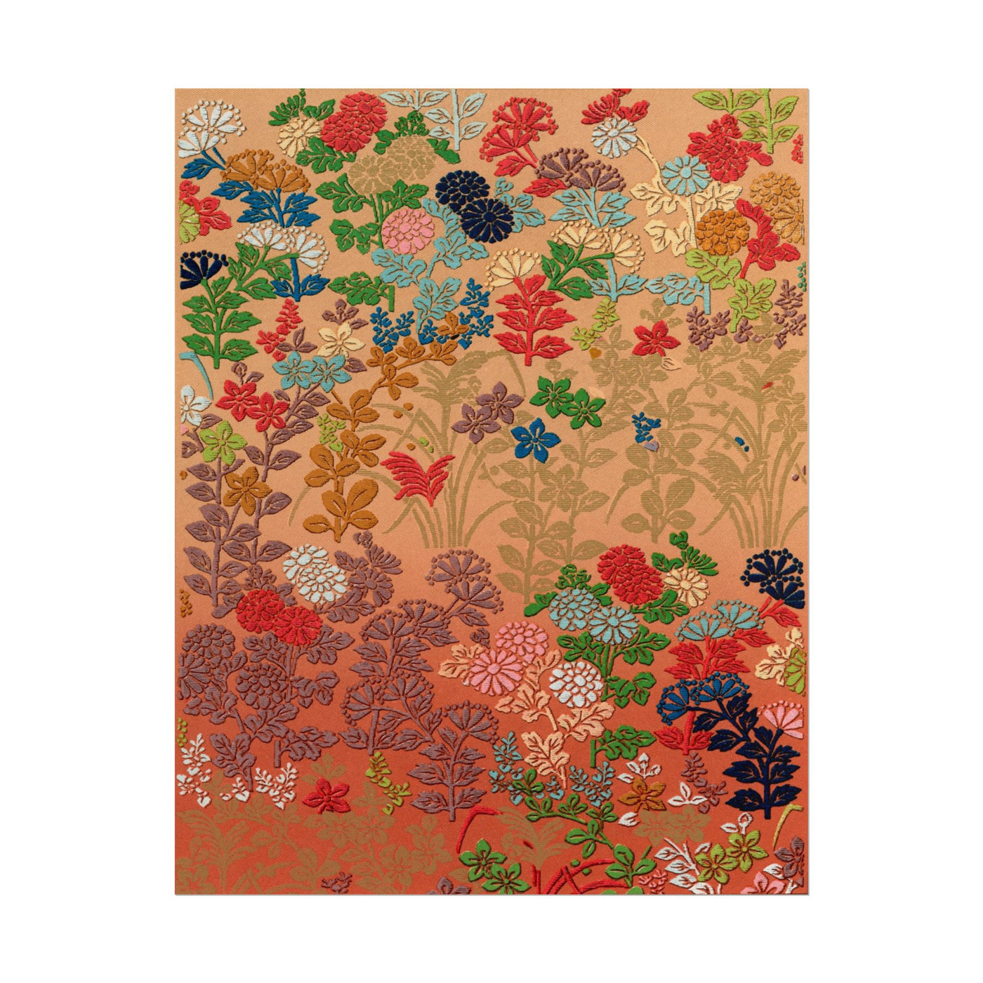 Japanese Flower Fan Pattern 11″×14″