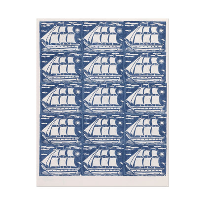 Blad met Zeilschepen