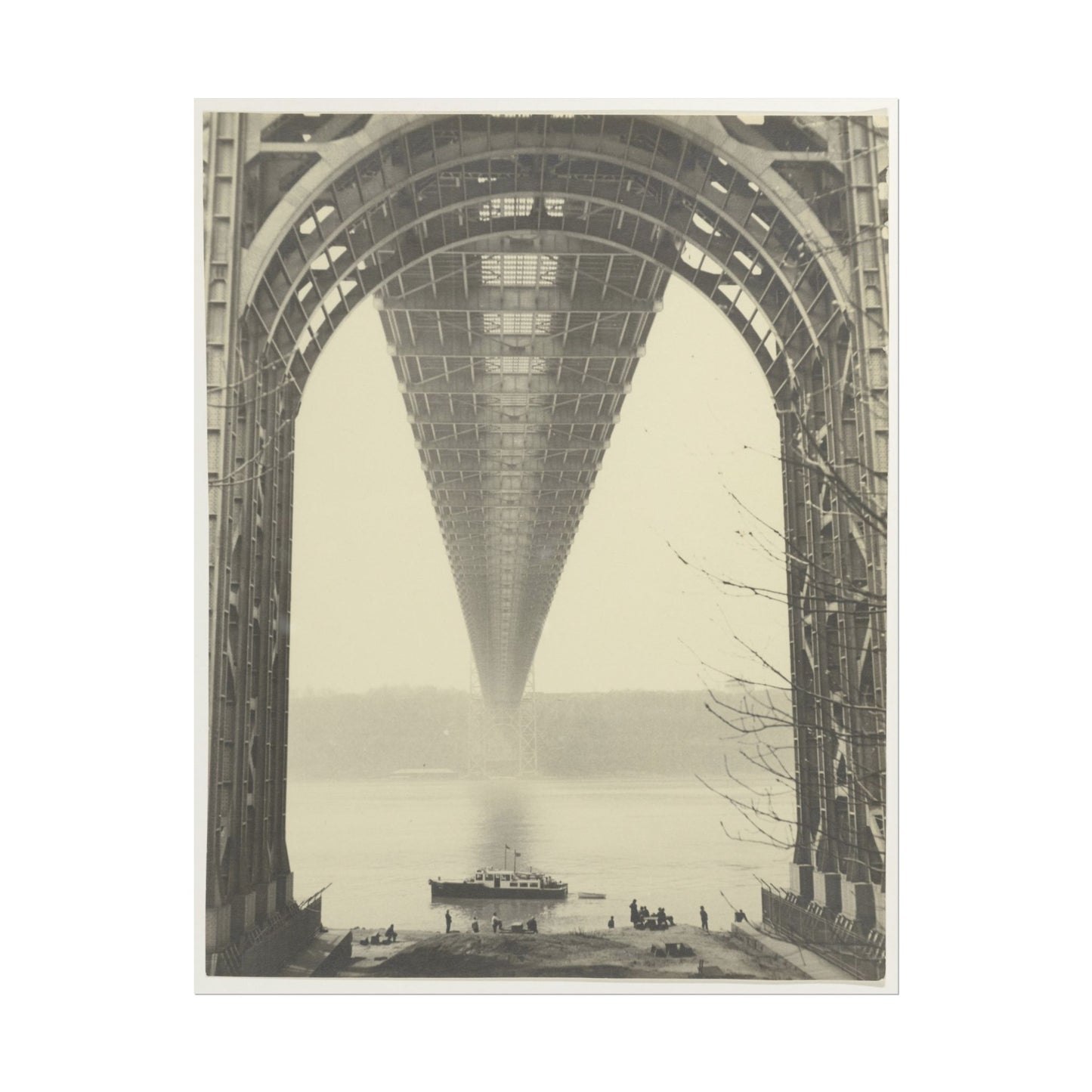 Black and White Bridge Print
