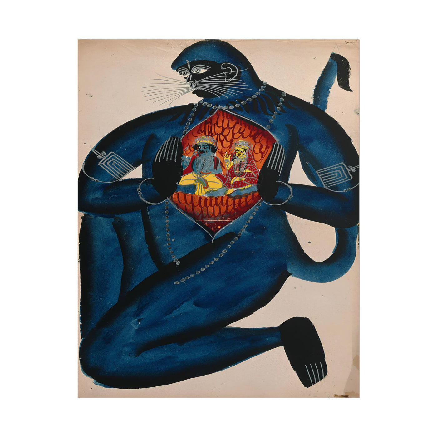 Hanuman revealing Rama and Sita in his heart 11″×14″