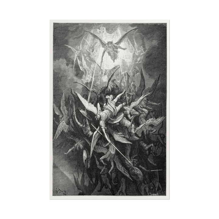 Paradise Lost poster by Gustave Dore  - 12x18 inch print