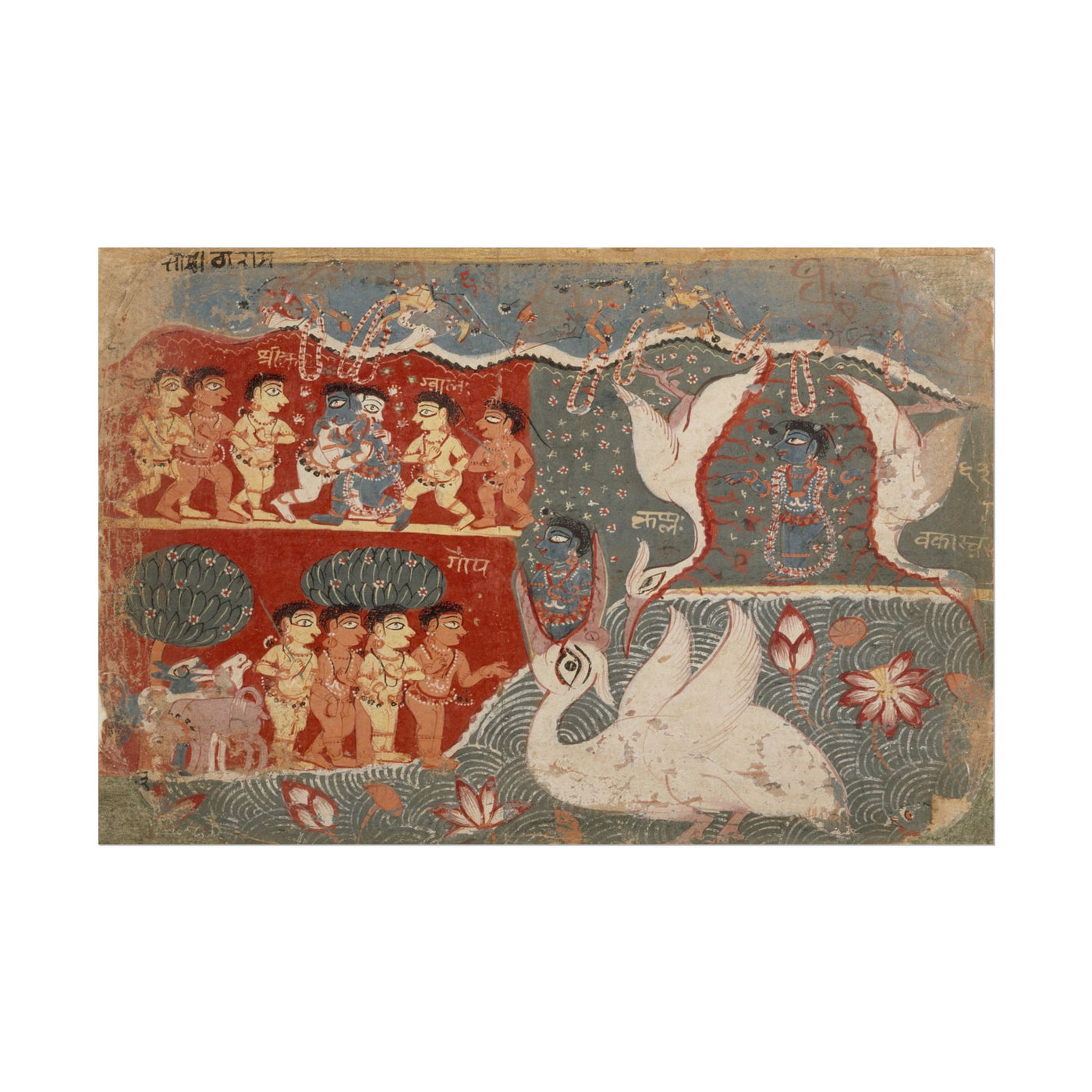 Krishna Kills the Crane Demon 18″×12″