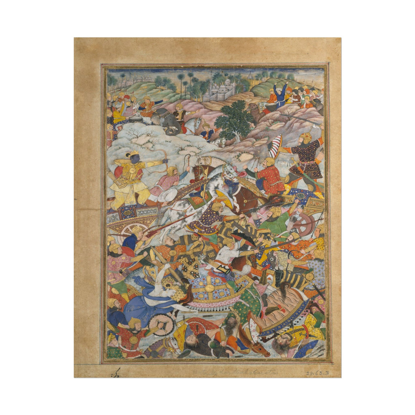 Krishna and Balarma Fighting the Enemy 11″×14″