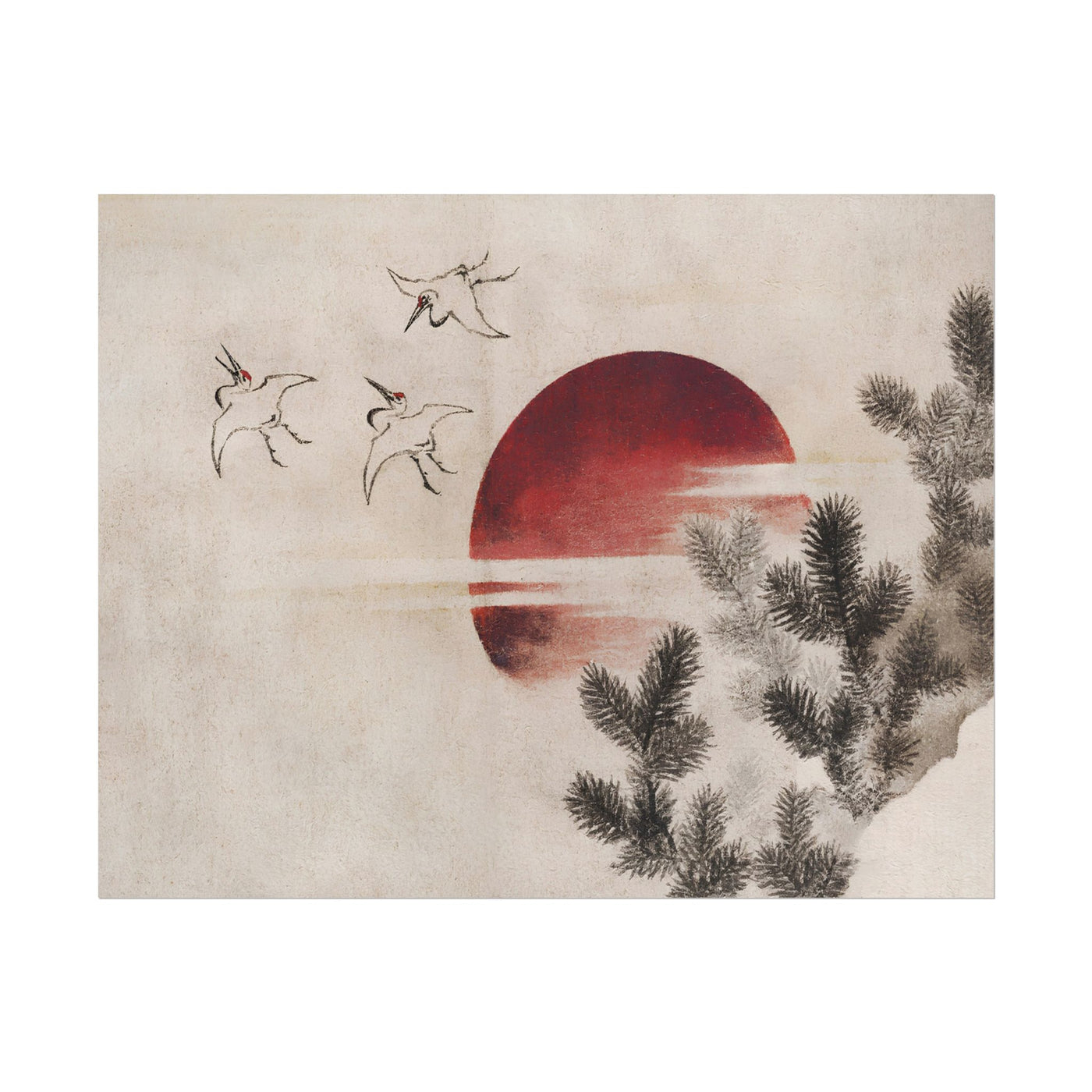 Birds and Sunset 14″×11″