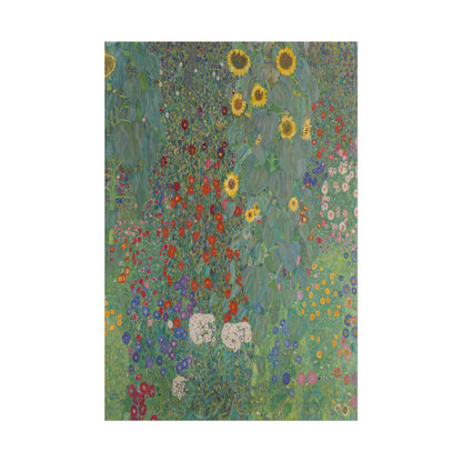 Farm Garden with Sunflower poster by Gustav Klimt  - 24x36 inch wall art