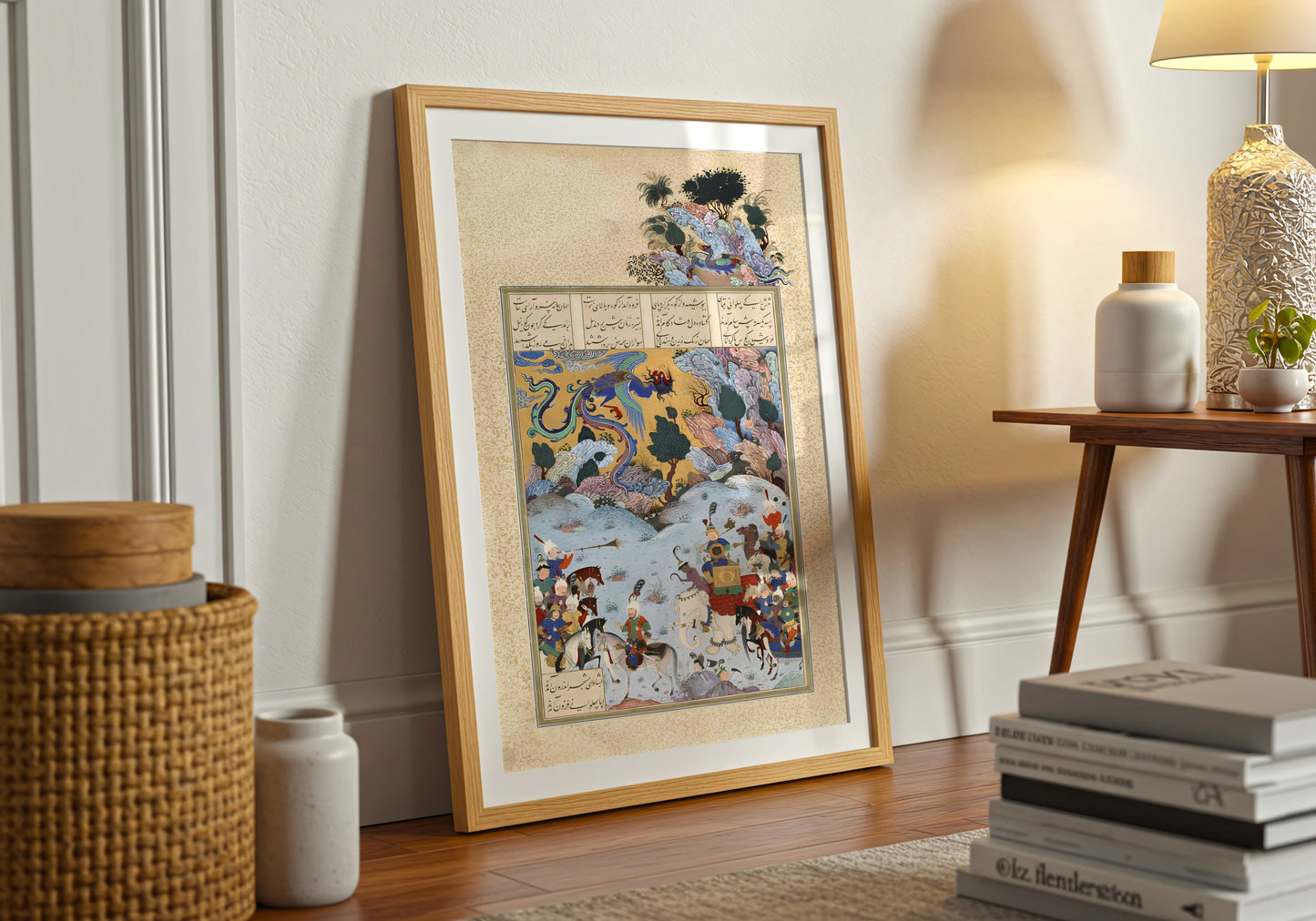 Sam Returns with Zal - Folio from the Shahnama