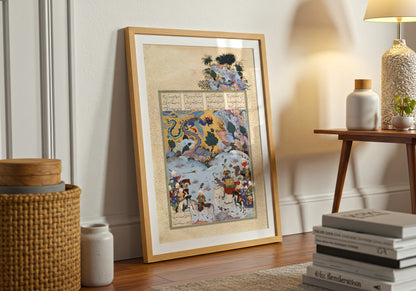 Sam Returns with Zal - Folio from the Shahnama