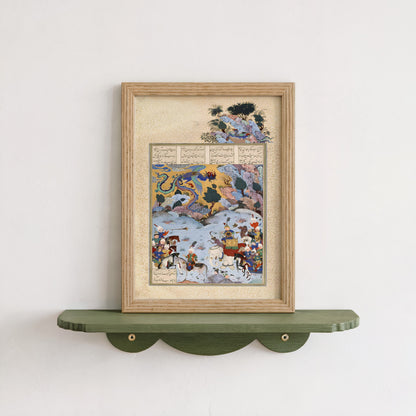 Sam Returns with Zal - Folio from the Shahnama