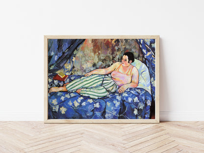 The Blue Room poster by Suzanne Valadon  - Black frame wall art