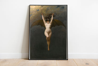 The Bat Woman poster by Albert Joseph Penot  - Black frame wall art