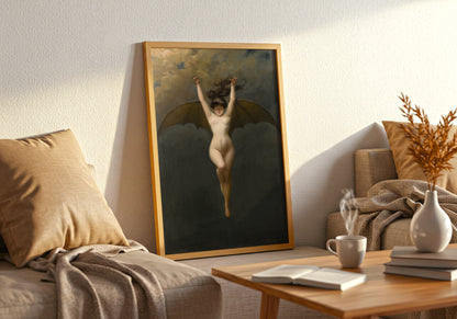 The Bat Woman poster by Albert Joseph Penot  - Neutral room decor with framed print
