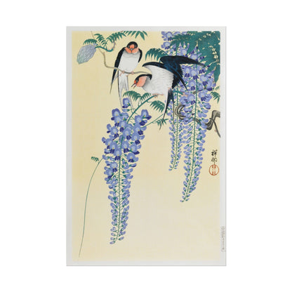 Swallows and Wisteria