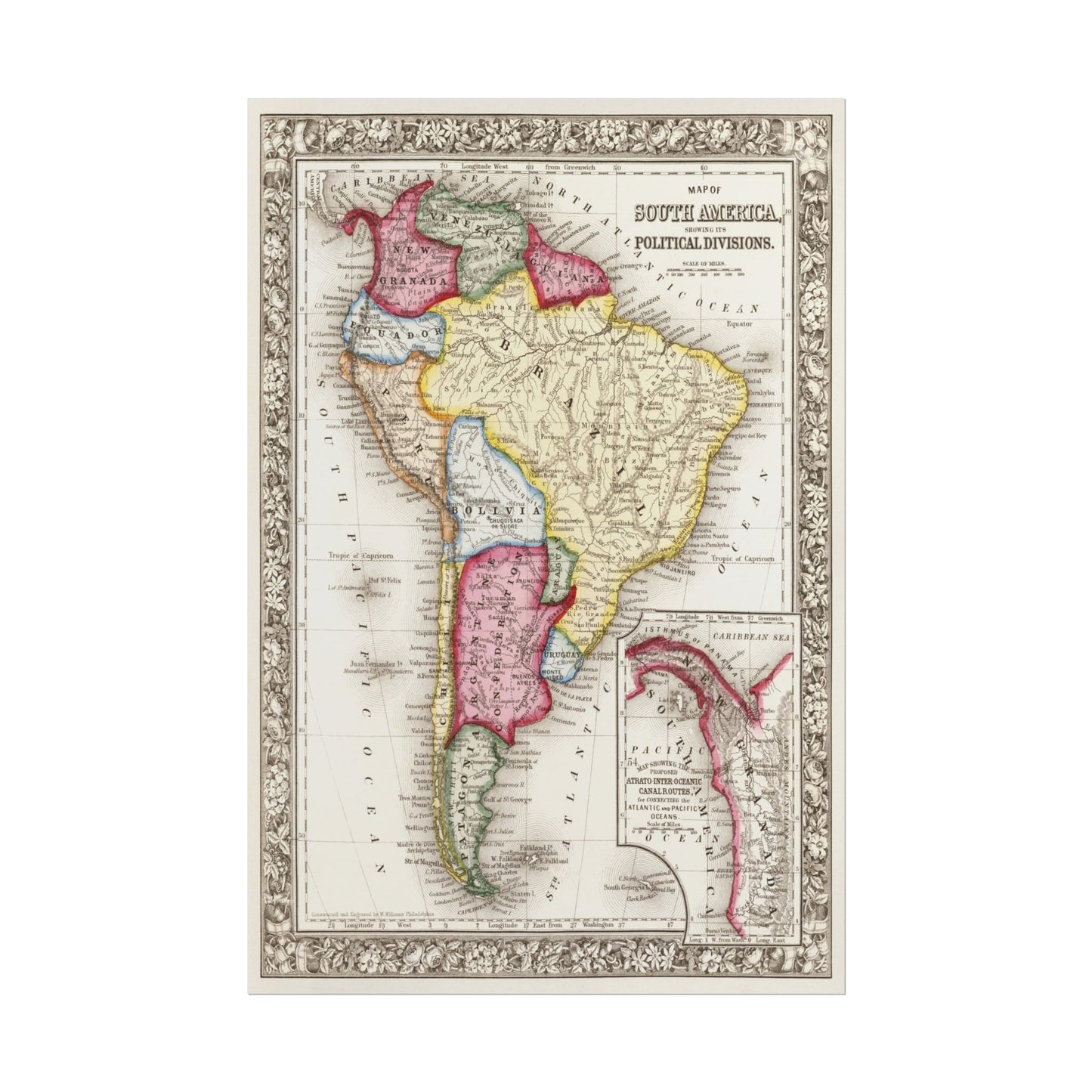 Map of South America