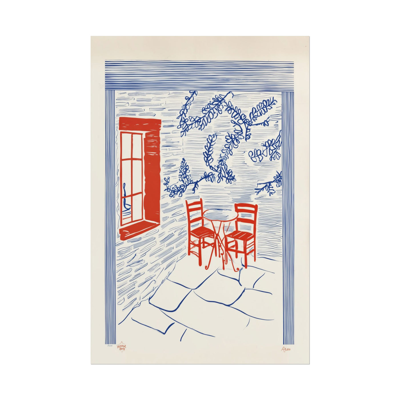 Cafe Sketch 12″×18″