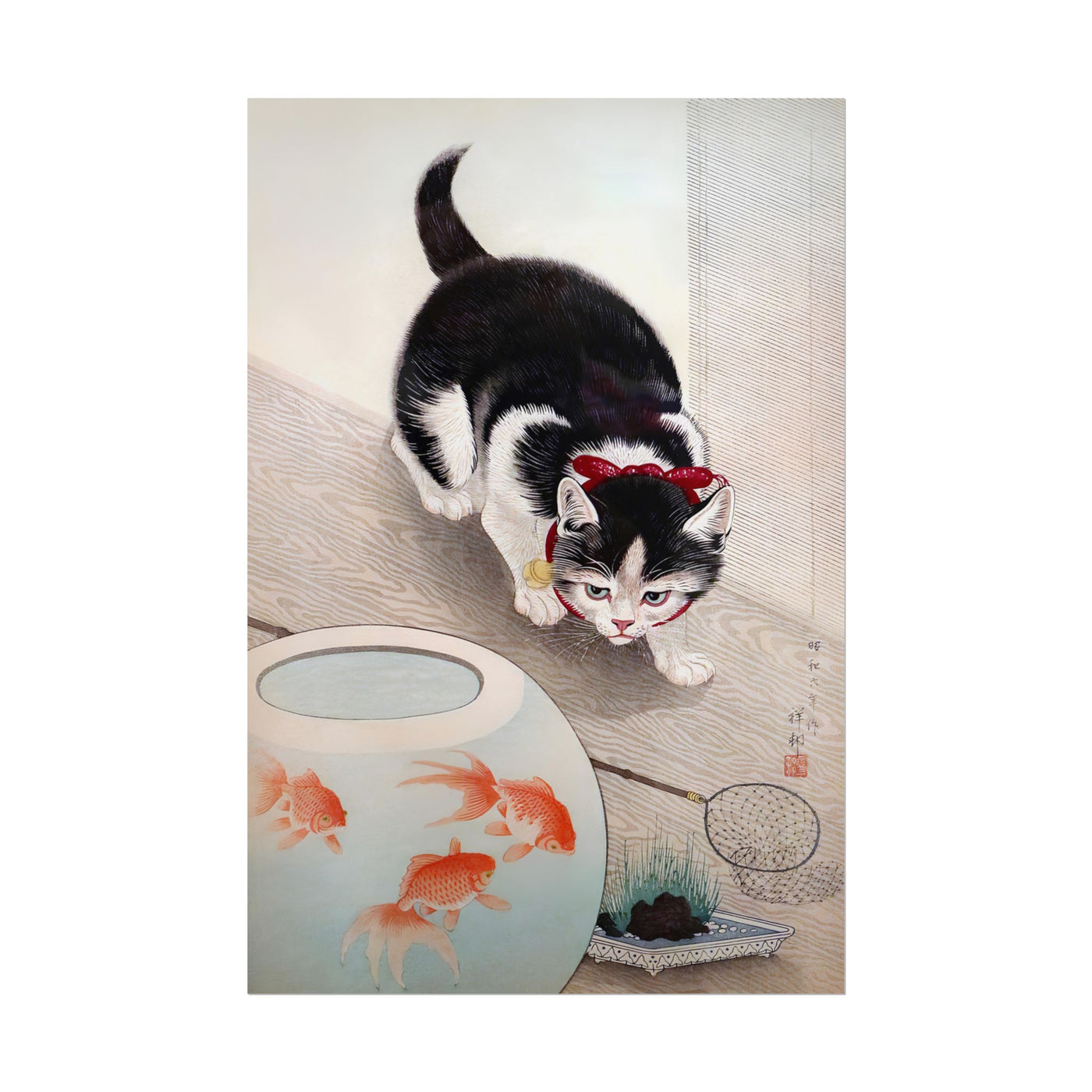 Cat and Goldfish Bowl 12″×18″