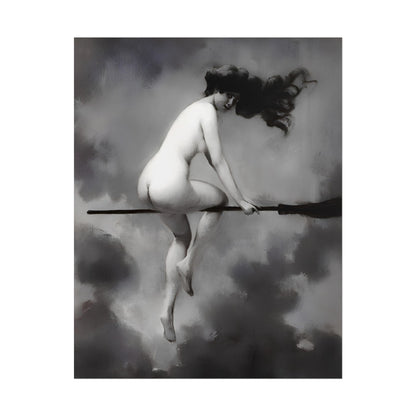 Witch on Broom poster by  Albert Joseph Penot - 11x14 inch print