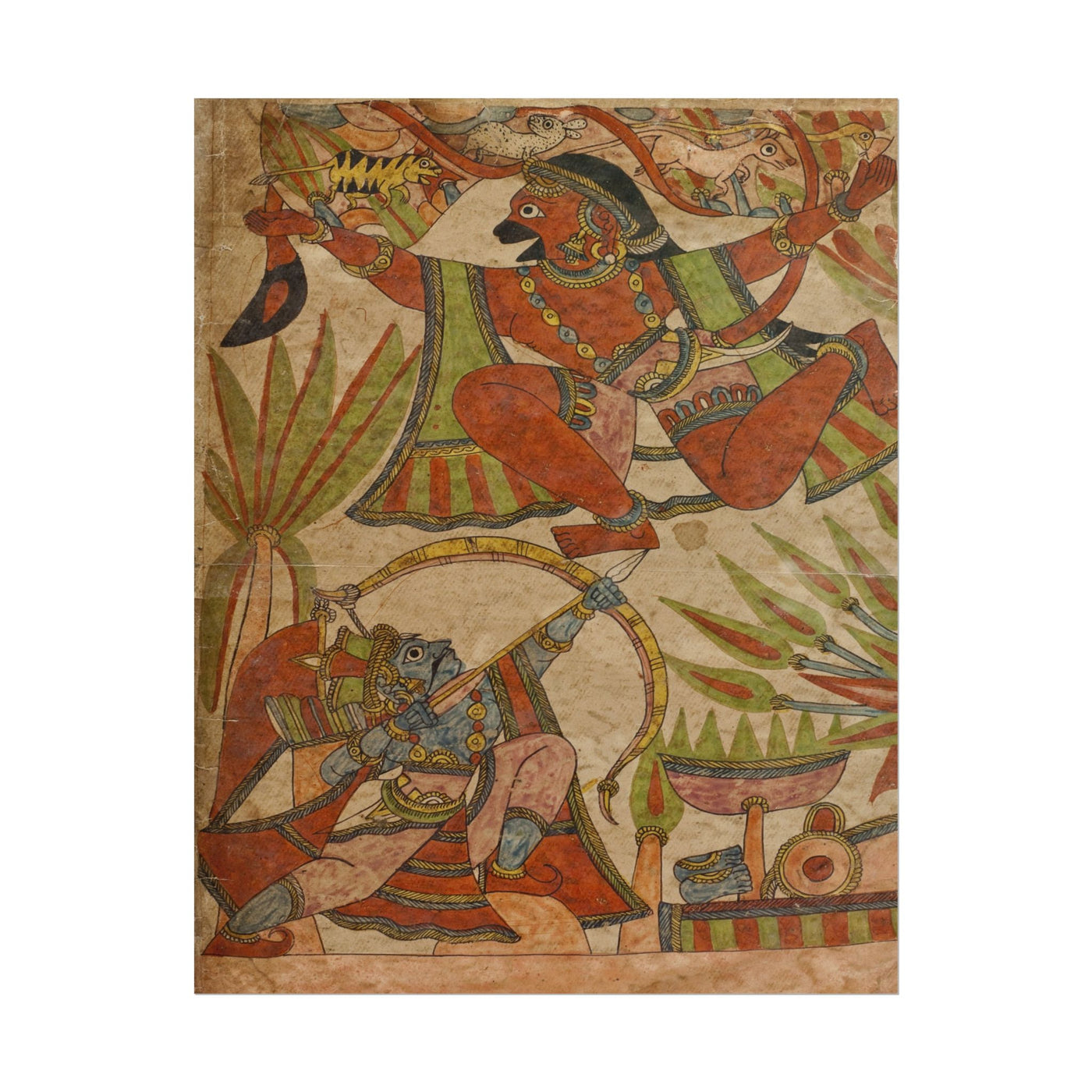 Bharata Shoots at Hanuman 11″×14″