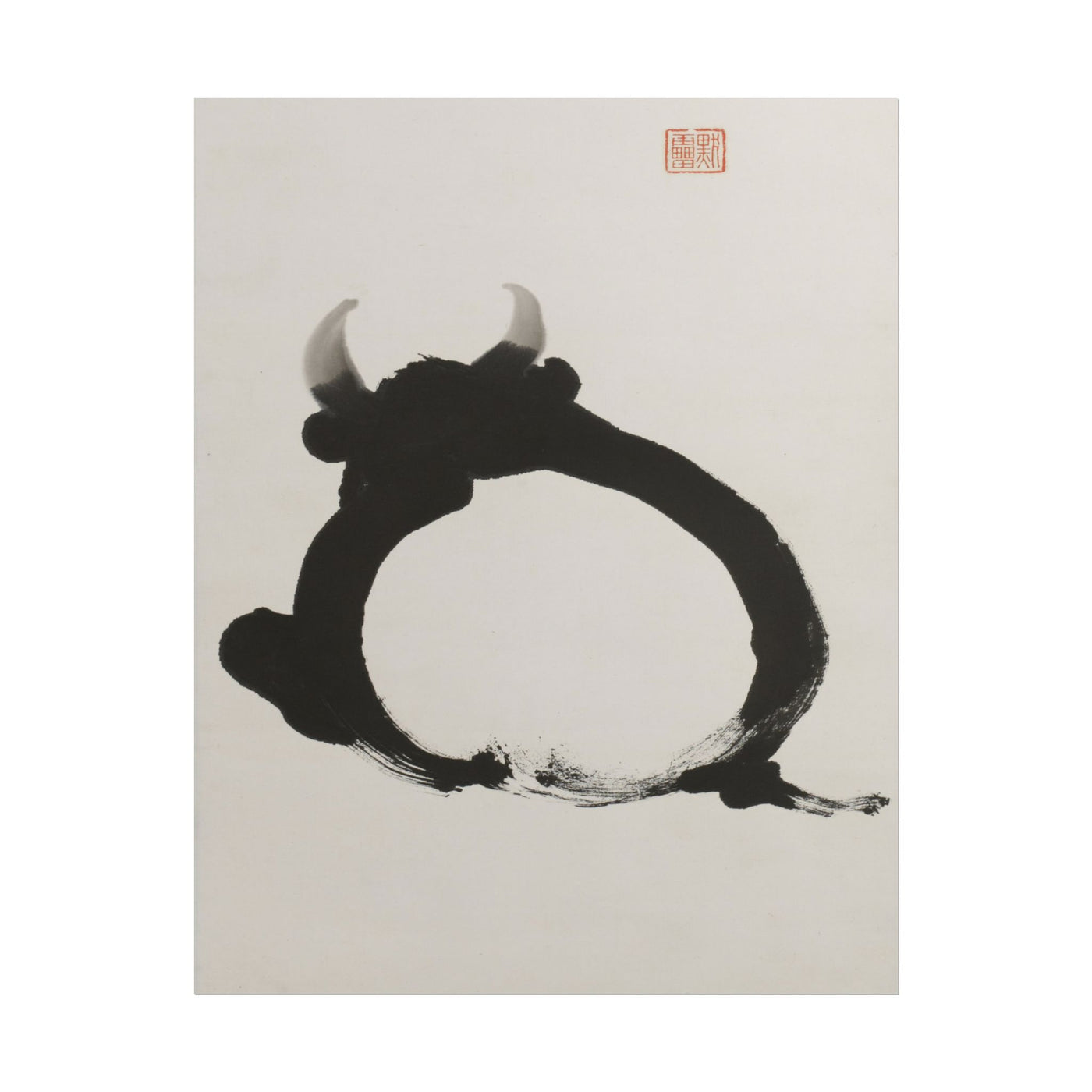 Woodblock Ink Bull 11×14