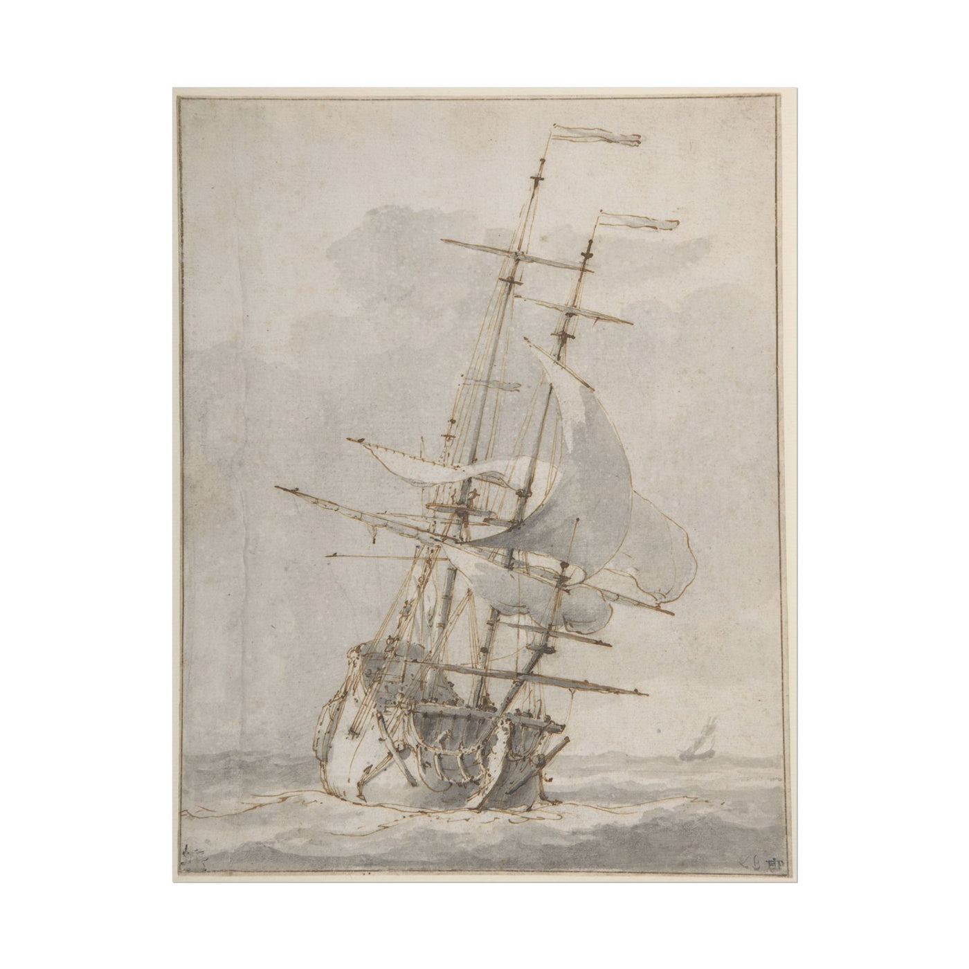 A Ship at Sea 11″×14″