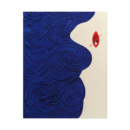 Blue Ocean Red Surfboard