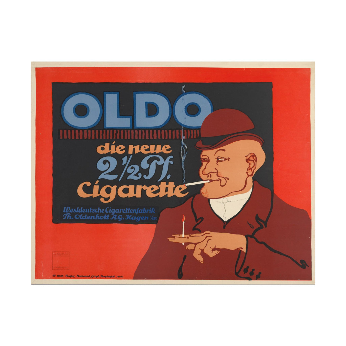 Oldo Cigarette Advertisement 14″×11″