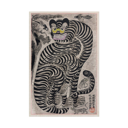Talismanic Picture of Tigers and Magpies poster by Kawase Hasui & Watanabe Shozaburo - 20x30 inch poster print